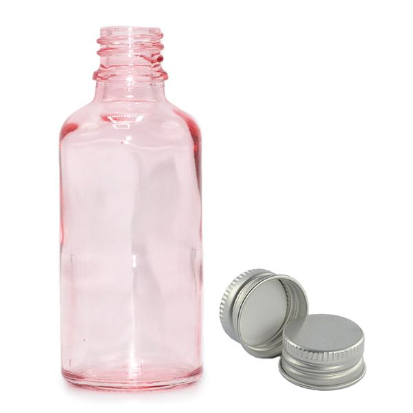 100ml Roze Roze Glazen Pipetfles met Aluminium Dop