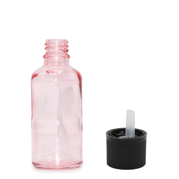 30ml Roze Roze Glazen Pipetfles met Kindveilig Pipetdop