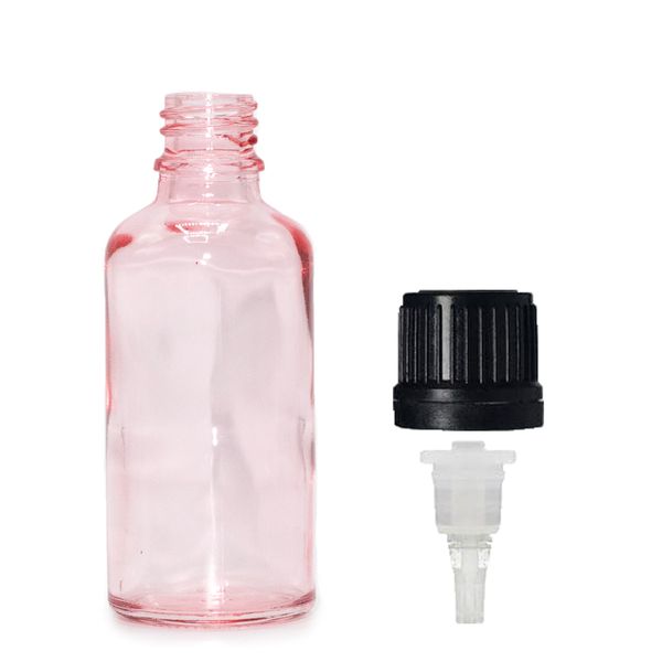 50ml Roze Roze Glazen Pipetfles met Pipetdop