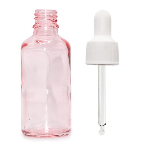 100ml Roze Roze Glazen Pipetfles met Witte Pipet