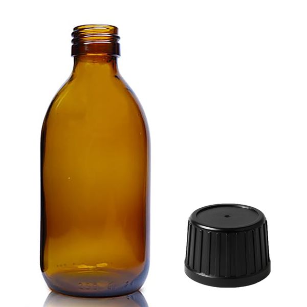 250ml Amber Glazen Medicijnfles met Tamper Evident Dop