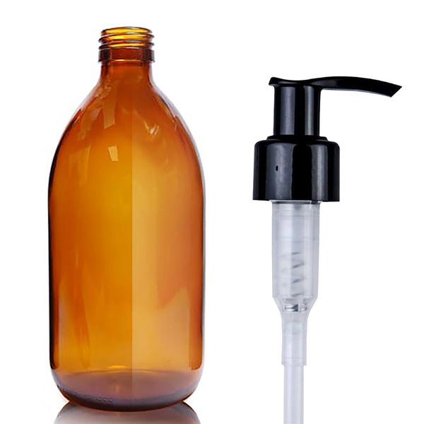 500ml Amber Glazen Medicijnfles met Lotion Pomp