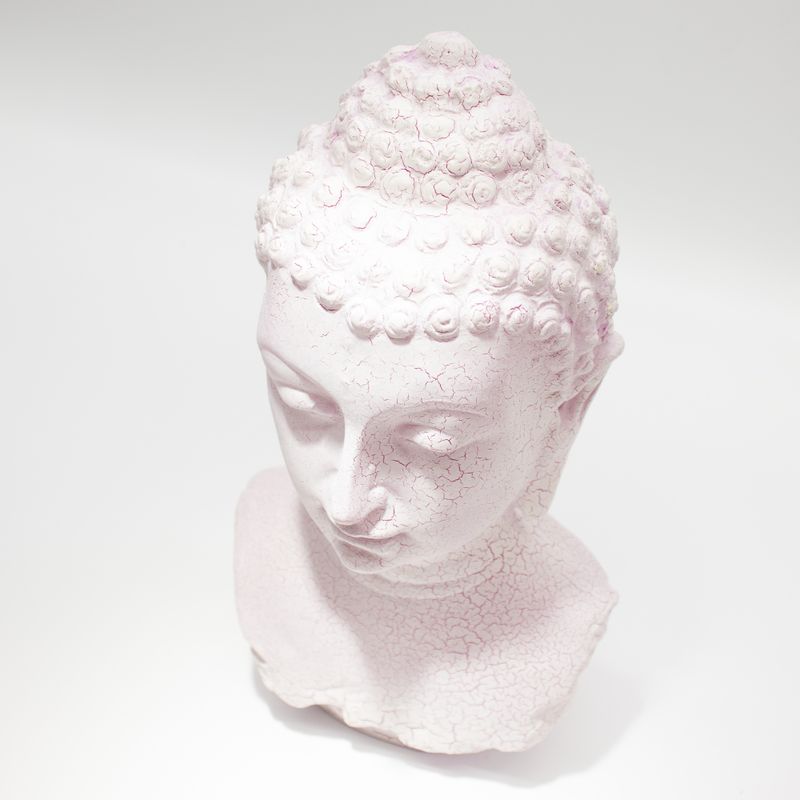 Boeddha borstbeeld lamp Kersenkleur Crackle - Ovale standaard