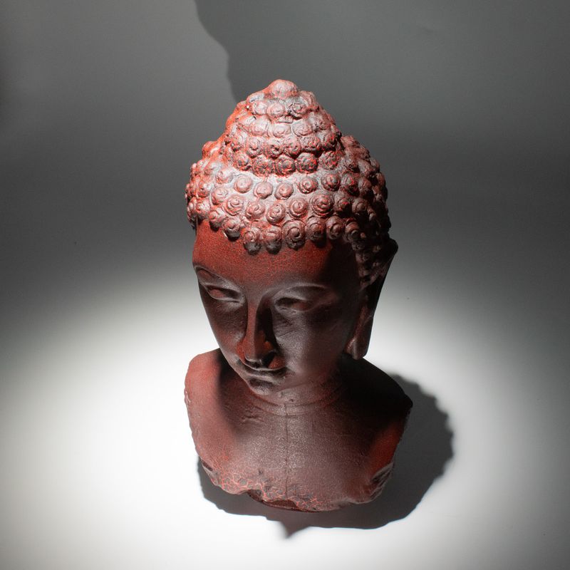 Boeddha-buste lamp Molton Lava - Ovale standaard
