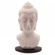 Boeddha-buste-lamp lavendel crackle - ovaal standaard