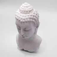Boeddha-buste-lamp lavendel crackle - ovaal standaard