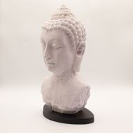 Boeddha-buste-lamp lavendel crackle - ovaal standaard