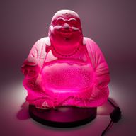 Lachende Boeddha-lamp Drakenvrucht - Ronde Standaard