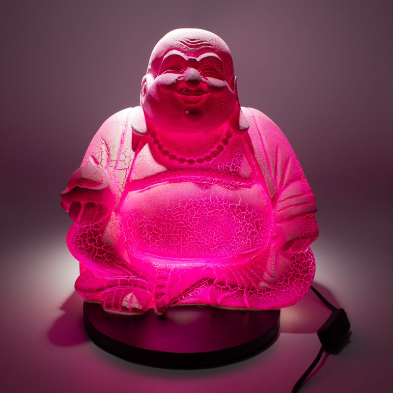 Lachende Boeddha-lamp Drakenvrucht - Ronde Standaard