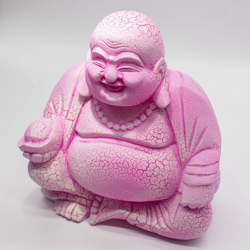 Lachende Boeddha-lamp Drakenvrucht - Ronde Standaard