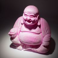 Lachende Boeddha-lamp Drakenvrucht - Ronde Standaard