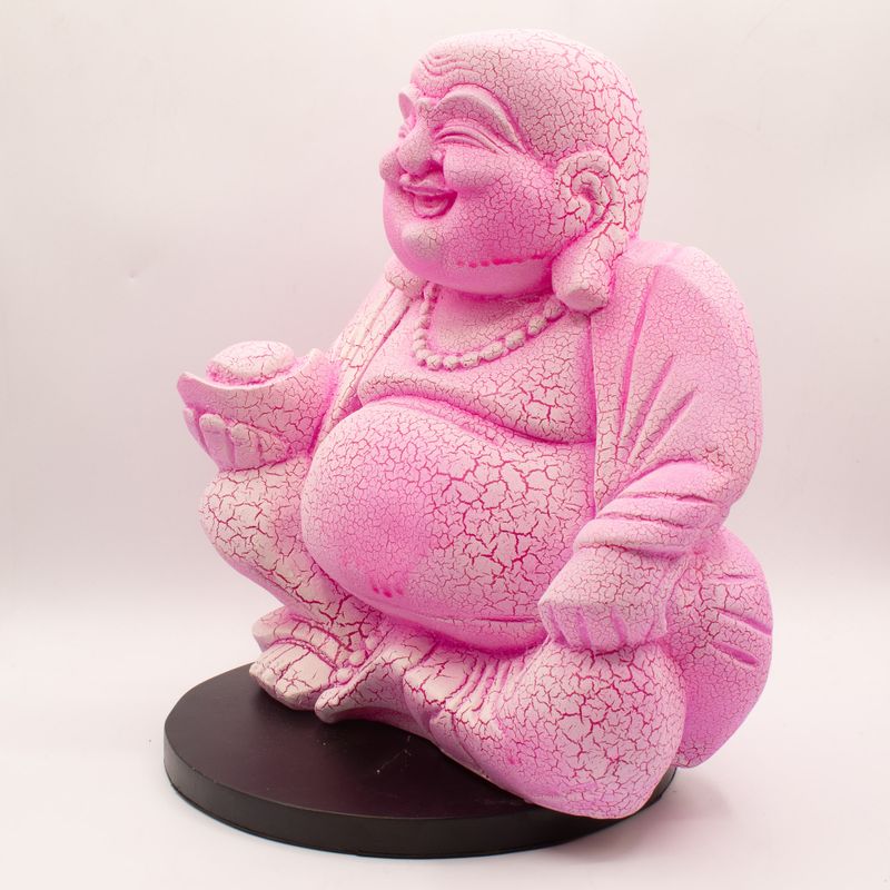 Lachende Boeddha-lamp Drakenvrucht - Ronde Standaard