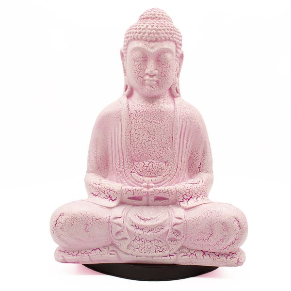 Meditatie Boeddha-lamp Cherry Crackle - Ovale Standaard