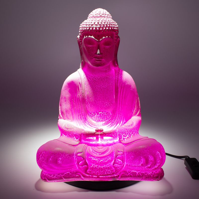 Meditatie Boeddha-lamp Cherry Crackle - Ovale Standaard