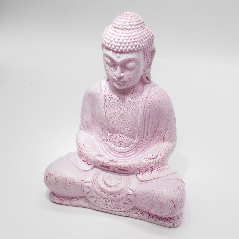 Meditatie Boeddha-lamp Cherry Crackle - Ovale Standaard