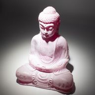 Meditatie Boeddha-lamp Cherry Crackle - Ovale Standaard