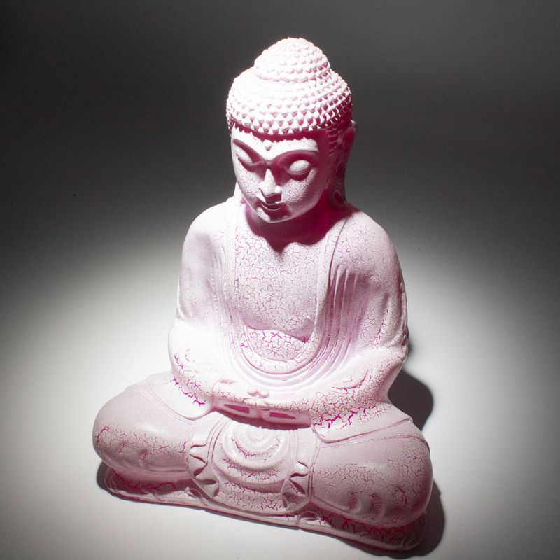 Meditatie Boeddha-lamp Cherry Crackle - Ovale Standaard