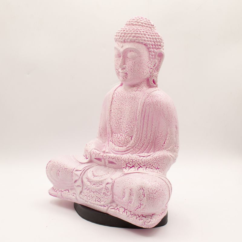 Meditatie Boeddha-lamp Cherry Crackle - Ovale Standaard