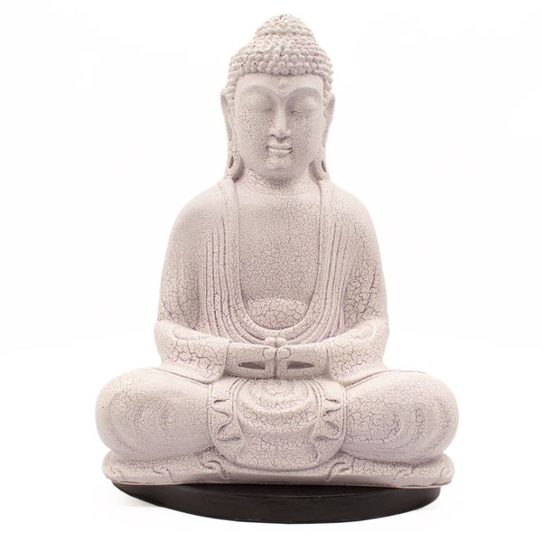 Meditatie Boeddha-lamp Lavendel Crackle - Ovaal Standaard