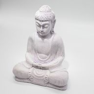 Meditatie Boeddha-lamp Lavendel Crackle - Ovaal Standaard