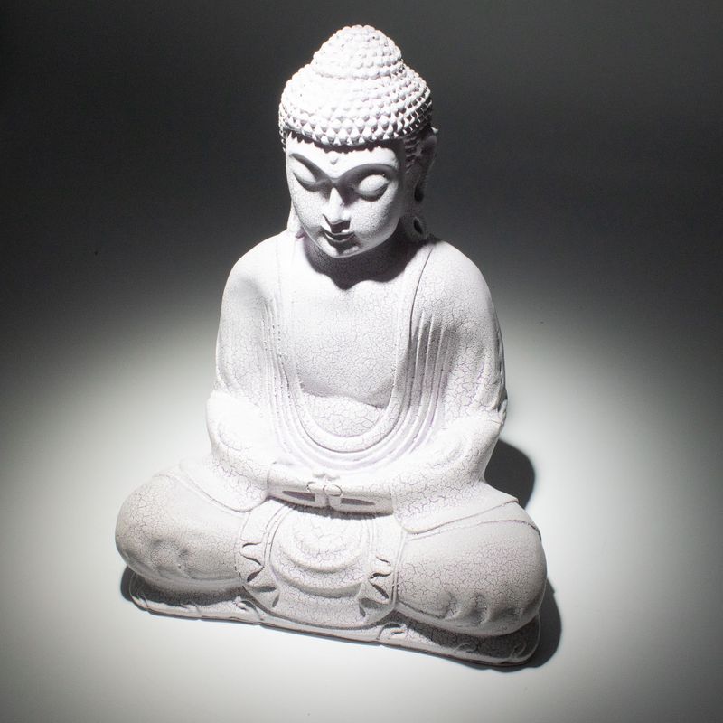 Meditatie Boeddha-lamp Lavendel Crackle - Ovaal Standaard