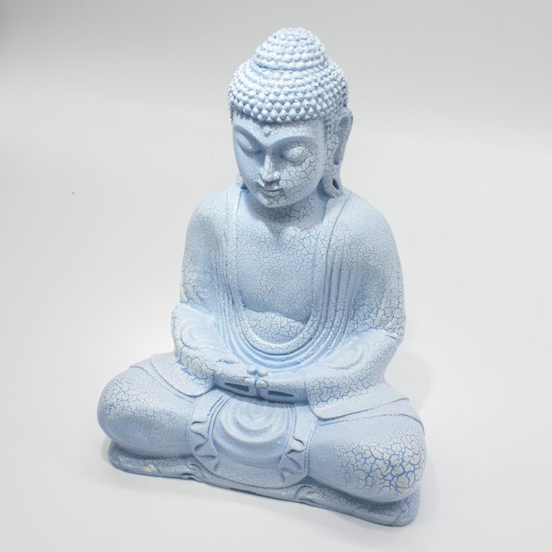 Medditation Boeddha-lamp Hemelsblauw - Ovale standaard