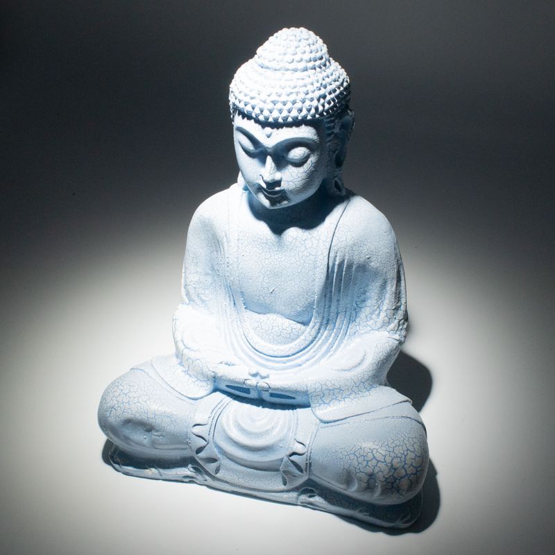 Medditation Boeddha-lamp Hemelsblauw - Ovale standaard