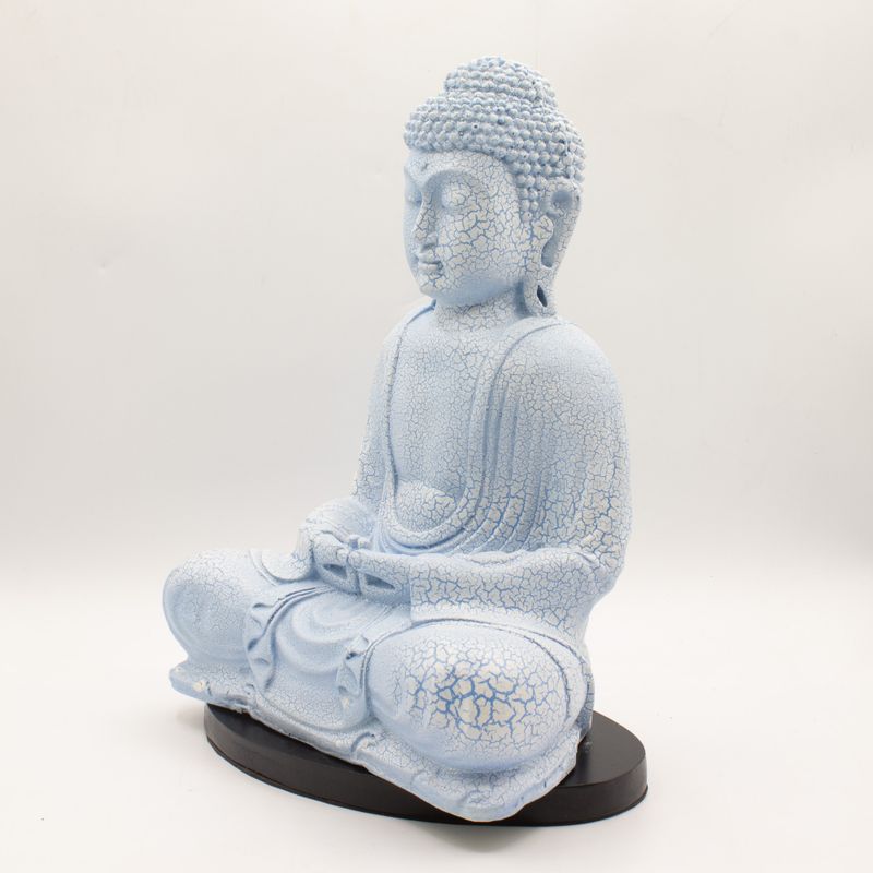 Medditation Boeddha-lamp Hemelsblauw - Ovale standaard
