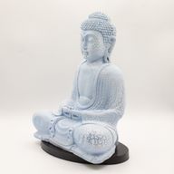 Medditation Boeddha-lamp Hemelsblauw - Ovale standaard