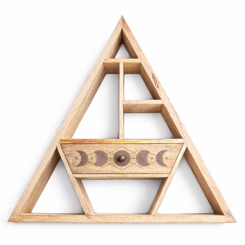 Driehoekige Wandplank met Lade