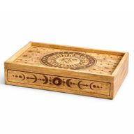 Zon Maan Gesneden Tarotdoos met Lade