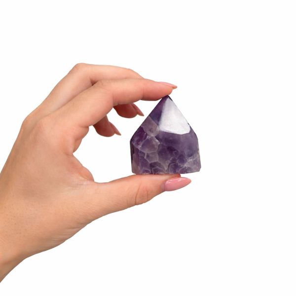 Bulk Edelsteen Top Gepolijste Punten - Amethist A-kwaliteit (ongeveer 5–6 stuks)