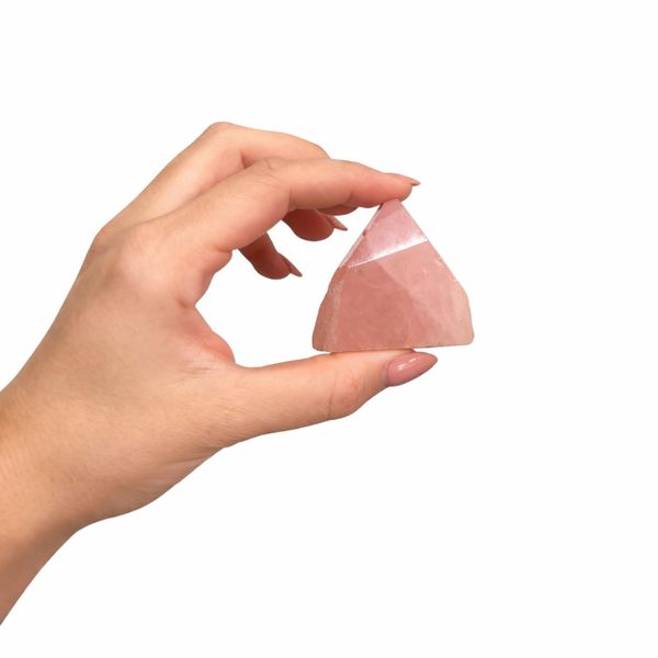 In bulk edelstenen top gepolijste punten - rozenkwarts (ongeveer 5-6 stuks)
