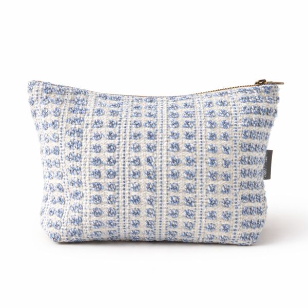 Nomad Sari Indiase Jacquard Toilettas – Indigo Echo