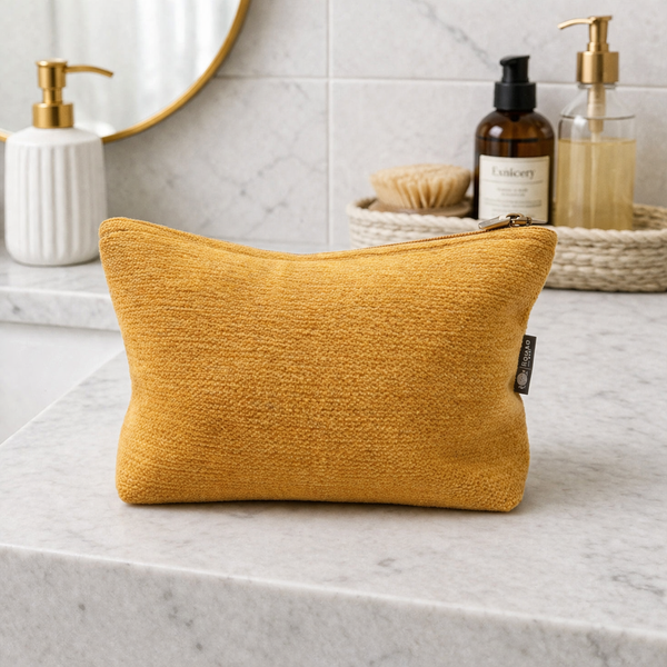 Nomad Sari Indiase Jacquard Toilettas – Marigold Loom