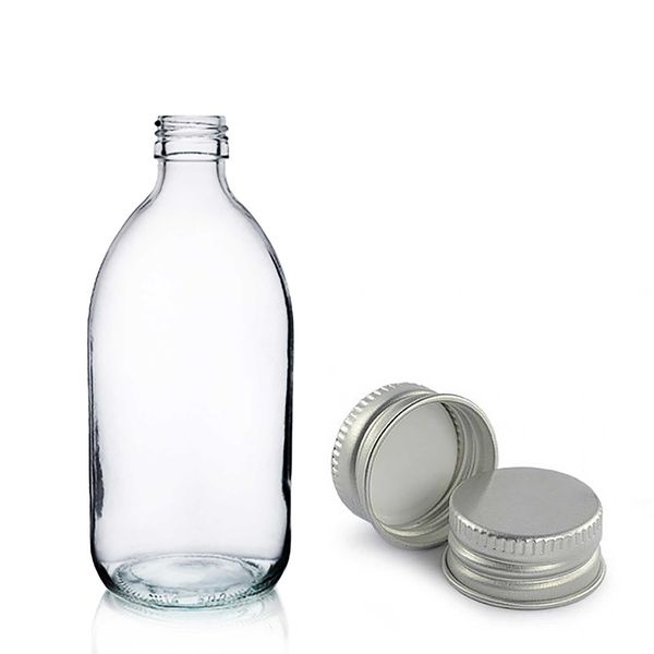 150ml Heldere Glazen Medicijnfles met Aluminium Dop