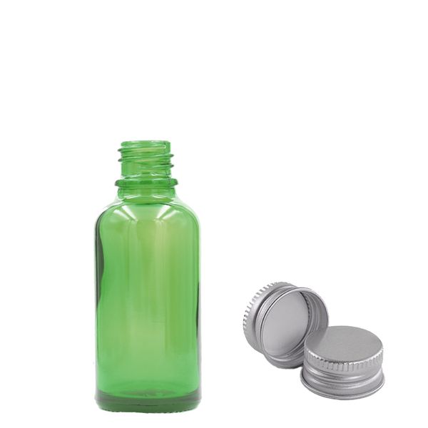 5ml Groene Glazen Druppelfles met Aluminium Dop