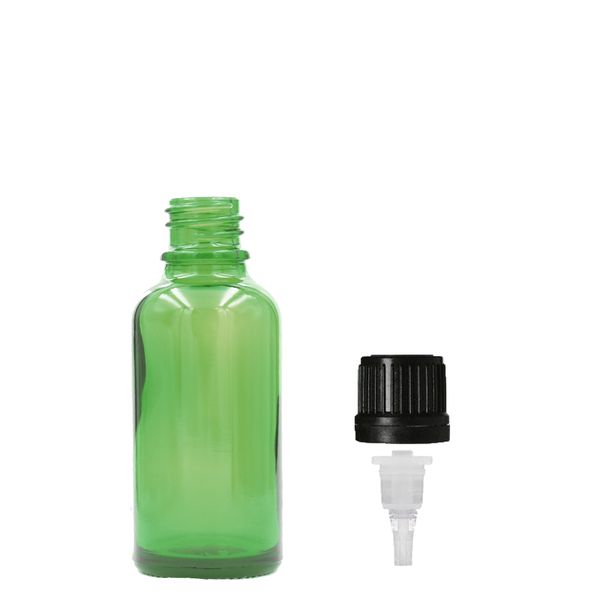 5ml Groene Glazen Druppelfles met Druppeldop