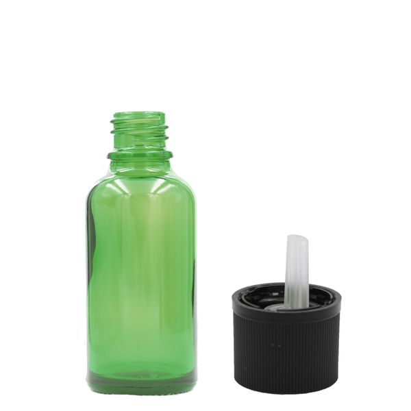 10ml Groene Glazen Druppelfles met Kindveilig Druppeldop