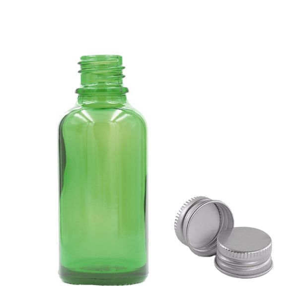 30ml Groene Glazen Druppelfles met Aluminium Dop