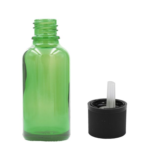 50ml Groene Glazen Druppelfles met Kindveilig Druppeldop