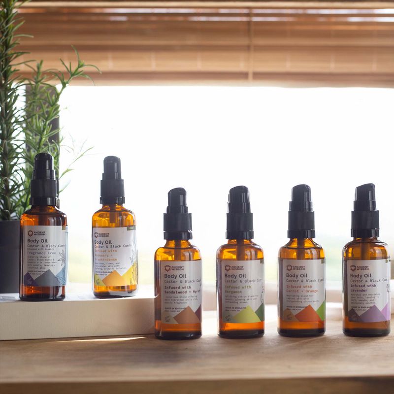 Biologische Lichaamsolie 50ml - Rozemarijn & Wierook