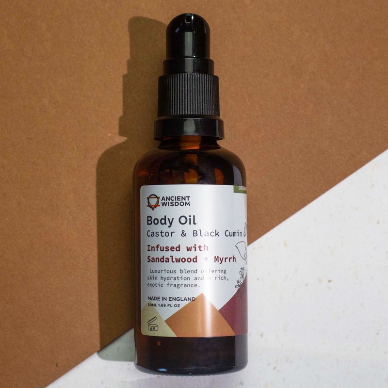 Biologische Lichaamsolie 50ml - Sandelhout & Mirre