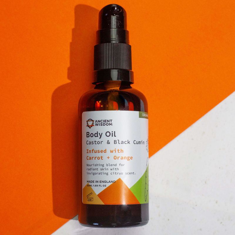 Biologische Lichaamsolie 50ml - Wortel & Sinaasappel