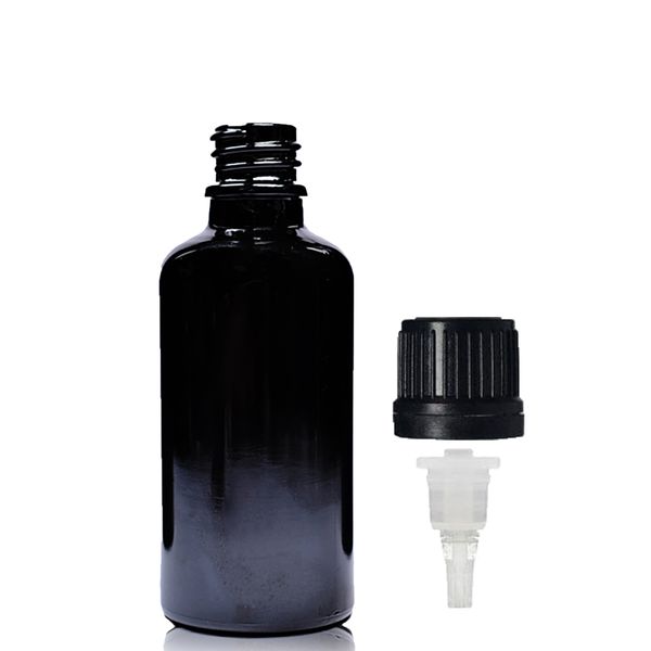 30ml Zwarte Glazen Druppelfles met Druppeldop
