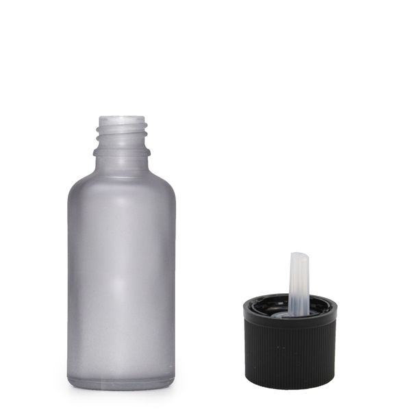 10ml Mat Grijze Glazen Druppelfles met Kindveilige Druppeldop