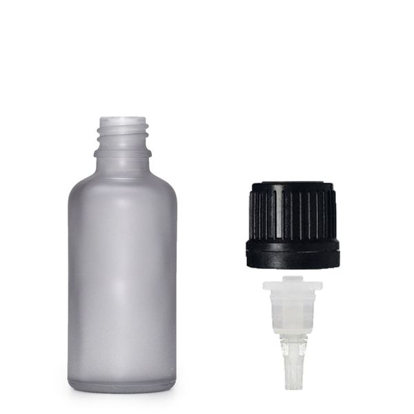 10ml Mat Grijze Glazen Druppelfles met Druppeldop