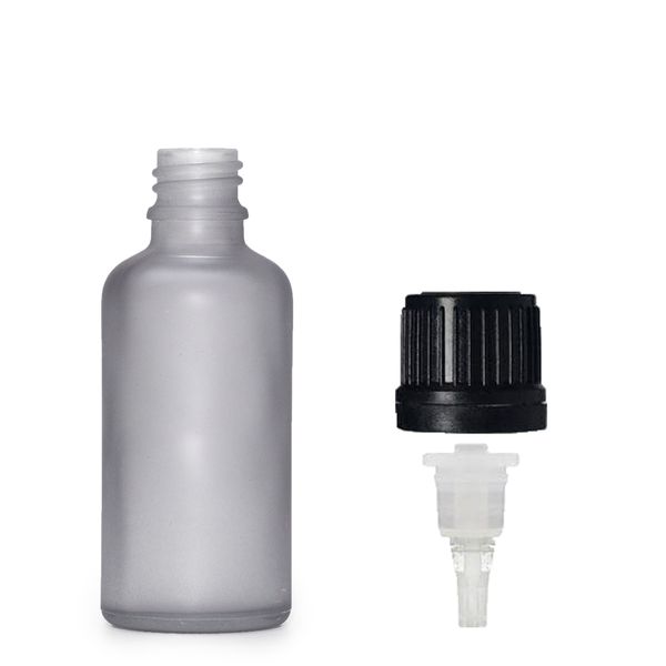 30ml Mat Grijze Glazen Druppelfles met Druppeldop