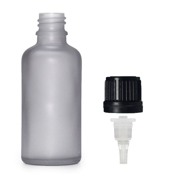 100ml Mat Grijze Glazen Druppelfles met Druppeldop
