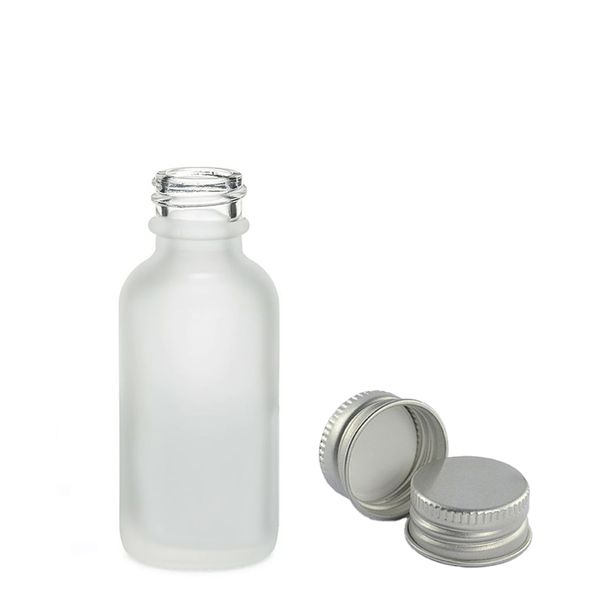 10ml Mat Witte Glazen Druppelfles met Aluminium Dop